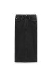 Alexander Wang grey aged midi pencil skirt in comfort stretch denim