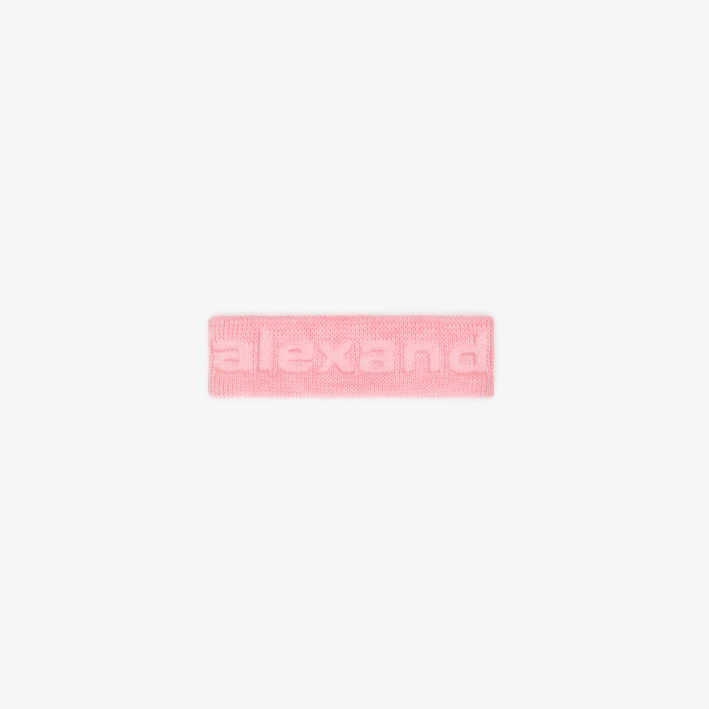 Alexander Wang Logo Headband In Compact Deboss In Prism Pink