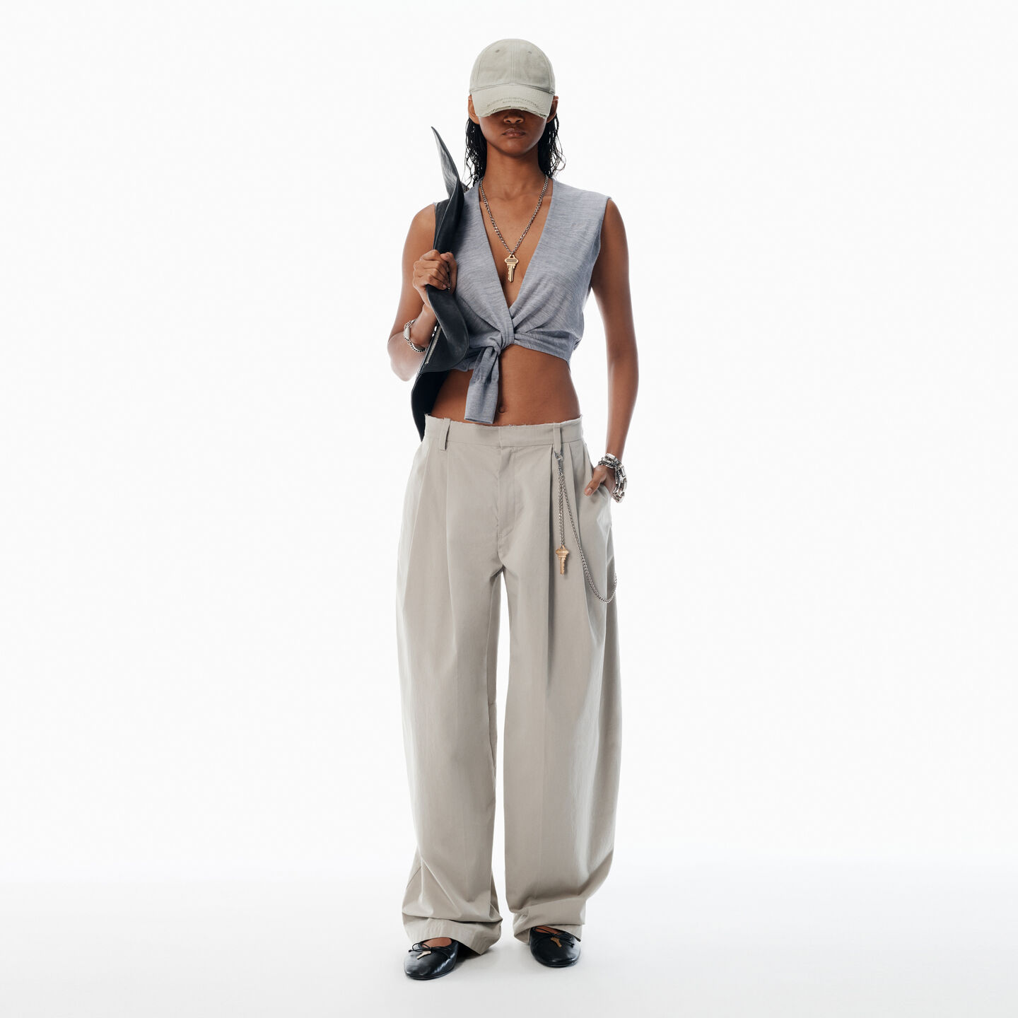 Alexander Wang Cotton Blend Balloon Leg Trousers