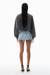 Alexander Wang washed black black cropped sweatshirt with logo
