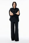 Alexander Wang black 黑色厚实真丝侧襟长裤