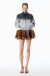 Alexander Wang silver/black veste de survêtement réfléchissante effet rétréci