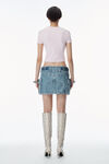 Alexander Wang cradle pink logo jacquard short sleeve baby tee