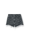 Bite Denim-Shorts mit hohem Bund und Wellen-Logo