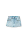 Alexander Wang bleach mid rise mini skort in comfort stretch denim