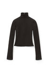 LONG-SLEEVE TURTLENECK IN STRETCH TERRY
