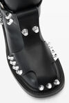 Alexander Wang black dixon buckle thigh-high boot in leather