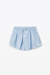Alexander Wang oxford blue multi blue mid-rise boxer shorts