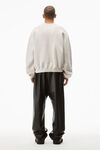 alexander wang maglione girocollo in pile a maglia stretta vintage heather grey