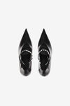 alexander wang delphine 皮革脚踝系带高跟鞋 black