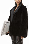 alexander wang 短款卷边礼服外套中长款 black