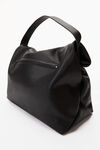 alexander wang large lunch bag in waxed leather black