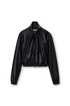 Alexander Wang black black shrunken zip-up jacket