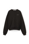 alexander wang crewneck pullover in dense fleece  black