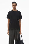 Alexander Wang acid black unisex acid wash tee in high twist jerseyâ