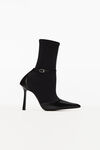 alexander wang viola 105 boot in leather and nylon black