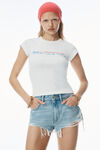 Alexander Wang vintage white distressed logo tee