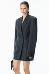 Alexander Wang grey blazer dress in wool mohair