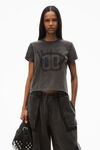 Alexander Wang charcoal 00 图案装饰棉质环领 t 恤