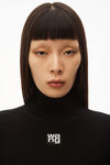 alexander wang ストレッチニット タートルネックトップス black