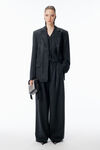 Alexander Wang grey boxy blazer in wool mohair oversized
