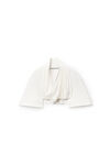 alexander wang cowl neck crop top in silky jersey off white