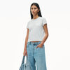 alexander wang 高捻针织紧身 t 恤 heather grey