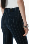 Alexander Wang navy/grey baseball pinstripe capri pants