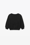 alexander wang kids logo sweatshirt in essential terry black