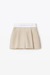 PLEATED SHORTS IN WOOL TAILORING