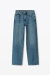alexander wang jeans dritti ez a vita media in denim vintage medium indigo