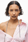 alexander wang 棉质府绸露肩衬衫连衣裙 light pink/white
