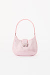alexander wang w legacy 水晶缎面小号流浪包 prism pink