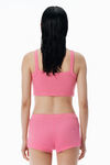 Alexander Wang lotus pink débardeur caraco rose gaufré