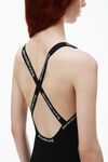 alexander wang 提花徽标装饰弹力针织连衣裙 black