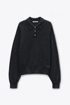 Alexander Wang charcoal charcoal wool-blend henley pullover