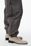 alexander wang articulated track pant in crisp nylon charcoal