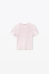 Alexander Wang cradle pink logo jacquard short sleeve baby tee