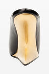 Alexander Wang black black leather boomerang wedge heel