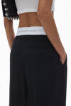Alexander Wang black pleated trouser in wool tailoring
