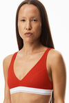 alexander wang 罗纹平纹布紧身胸衣 red