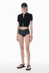 Alexander Wang black schwarzer cardigan mit logostickerei
