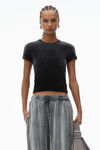 Alexander Wang washed nickel baby tee in plush velour