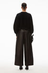 Alexander Wang black cardigan à col rond avec chaîne à billes en liseré