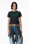 Alexander Wang black black burnout sheer jersey tee