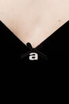 alexander wang 长毛天鹅绒水晶吊饰吊带连衣裙 black