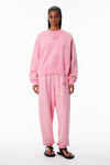 Alexander Wang washed lotus pink puff-print logo sweatpants