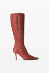 Alexander Wang red multi vivica 85 皮革及膝靴