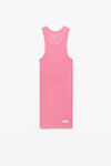 Alexander Wang lotus pink 粉色工字背心家居迷你连衣裙