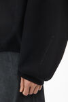 Alexander Wang black logo embroidered oversized sweatshirt in cotton